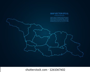 Map of georgia,Abstract mash line and point scales on dark background for your web site design map logo, app, ui,Travel. Vector illustration eps 10.