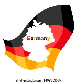 Map in the German flag. National decorative object.