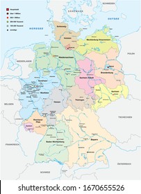 map of germany with all cities over one hundred thousand inhabitants in german language