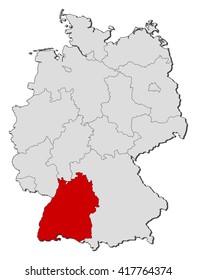 Map - Germany, Baden-Wuerttemberg