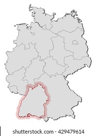 Map - Germany, Baden-Wuerttemberg