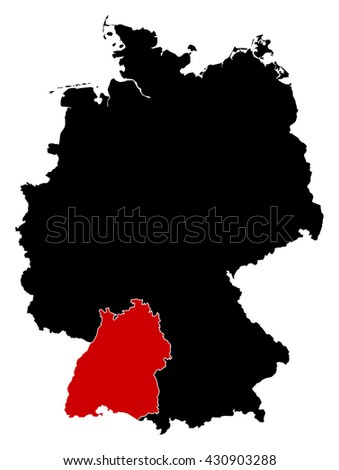 Map - Germany, Baden-Wuerttemberg