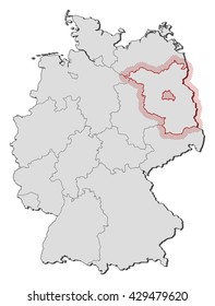 Map - Germany, Brandenburg