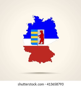 Map Of Germany In Carpathian Ruthenia Flag Colors


