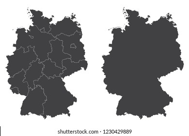 Map - Germany Couple Set , Map of Germany,Vector illustration eps 10.