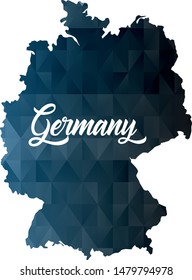 Map of Germany. Geometric polygon map.