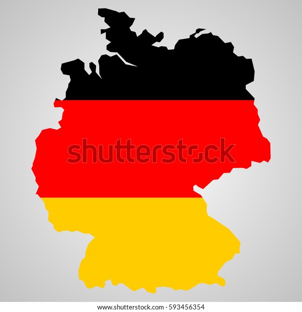 ドイツとドイツの国旗のイラストの地図 ドイツの地図と国旗 ドイツのベクター画像地図で 国旗が付いています ドイツ国旗で囲まれた国の形 のベクター画像素材 ロイヤリティフリー