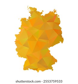 Map of Germany - Gold Polygonal Design For Your. Vector illustration eps 10.