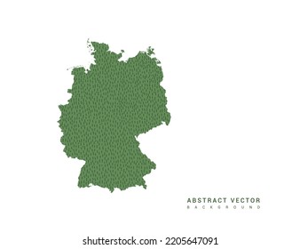 Map of Germany green simple outline. Stylized minimal line design vector.