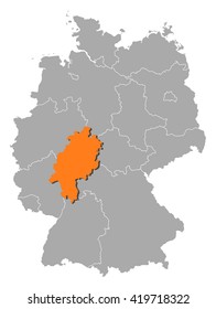 Map - Germany, Hesse