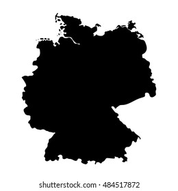 Map of Germany isolated on white background