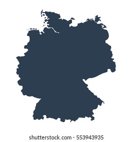 Map of Germany isolated on white background vector