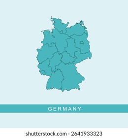 Map of Germany Isolated Vector – Ideal for Websites, Infographics, Travel, Reports, and Global Projects