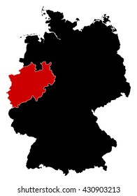 Map - Germany, North Rhine-Westphalia