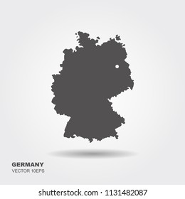Map of Germany on white background. Vector, illustration