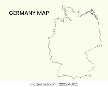 Map of Germany, Outline Map Germany vector Illustration, Map of Germany with an outline. Germany map.