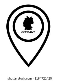 map of germany and map pointer