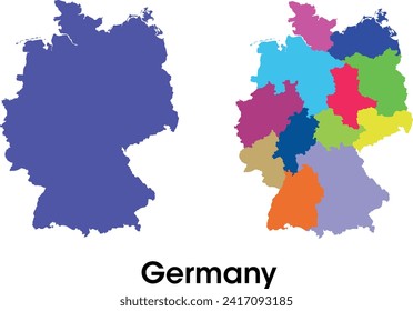 Map of germany with political division