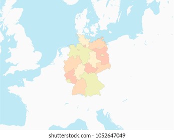 Map of Germany with Provinces