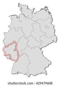 Map - Germany, Rhineland-Palatinate