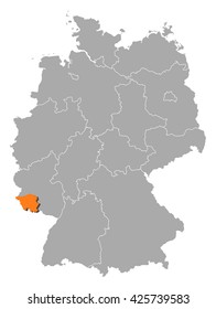 Map - Germany, Saarland