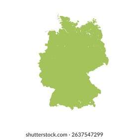 Map of Germany, sign silhouette. World Map Globe. Vector Illustration isolated on white background. Europe continent.