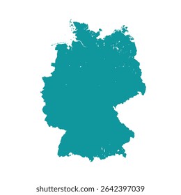 Map of Germany, sign silhouette. World Map Globe. Vector Illustration isolated on white background. Europe continent.