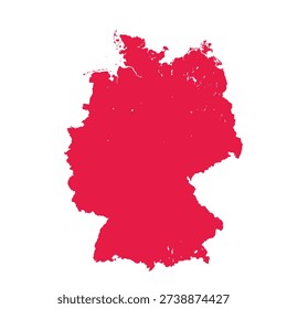 Map of Germany, sign silhouette. World Map Globe. Vector Illustration isolated on white background. Europe continent.