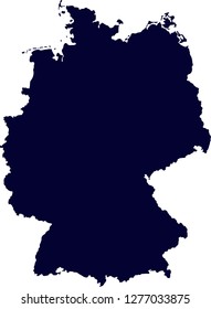 A map of Germany, simple silhouette
