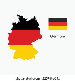 Map of Germany. Vector design isolated on white background. Vector illustration

