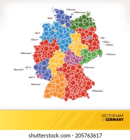 Map of Germany vector illustration