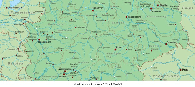 Map of Germany (with german inscription)