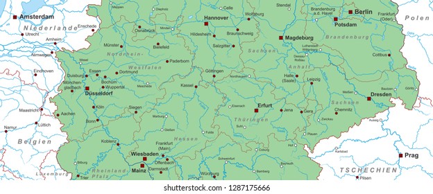 Map of Germany (with german inscription)