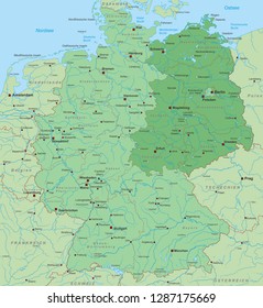 Map of Germany (with german inscription)