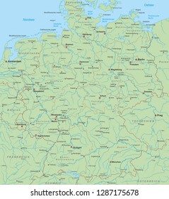 Map of Germany (with german inscription)