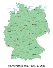 Map of Germany (with german inscription)