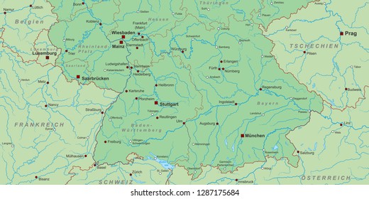 Map of Germany (with german inscription)