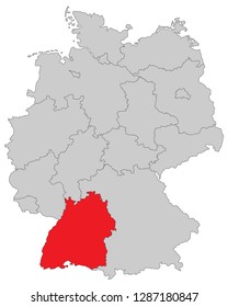 Map of Germany (with german inscription)