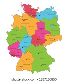 Map of Germany (with german inscription) svg