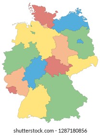 Map of Germany (with german inscription)