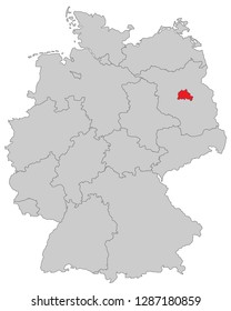 Map of Germany (with german inscription)