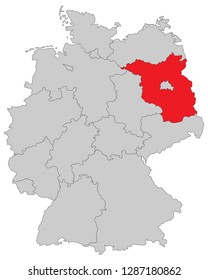 Map of Germany (with german inscription)