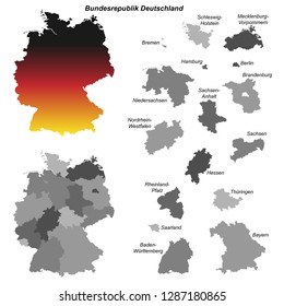 Map of Germany (with german inscription)