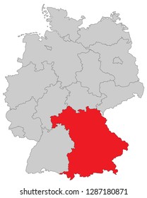 Map of Germany (with german inscription)