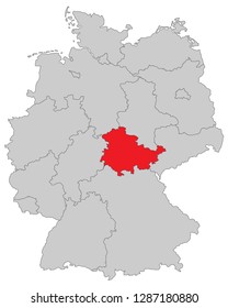 Map of Germany (with german inscription)