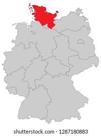 Map of Germany (with german inscription)