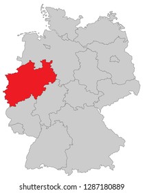 Map of Germany (with german inscription)