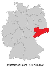 Map of Germany (with german inscription)