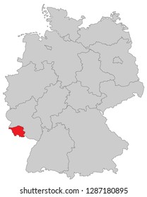 Map of Germany (with german inscription)