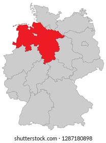 Map of Germany (with german inscription)